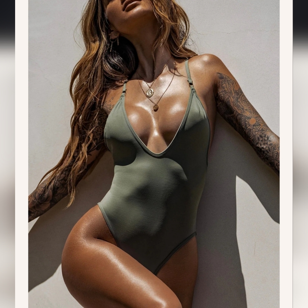 Gooseberry Seaside So Chic One Piece in Sage
